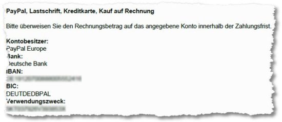 Magento – PayPal Plus Zahlung auf Rechnung Layout auf Rechnung